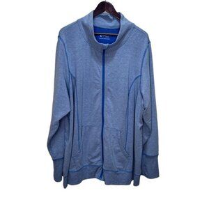 Pennington's Blue Activezone Activewear Full Zip Sweater Size 4x